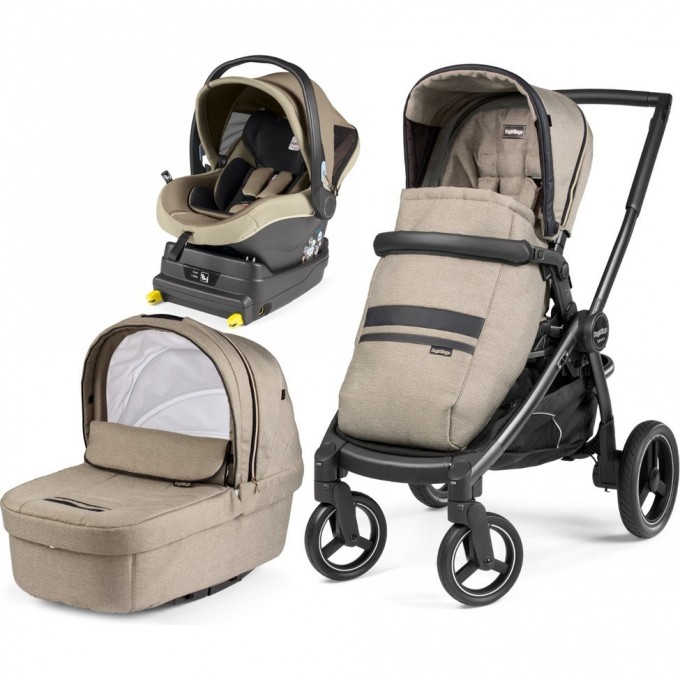 Коляска 3 в 1 PEG-PEREGO TEAM PRIMONIDO I-SIZE LUXE ECRU PACK00-00000000190